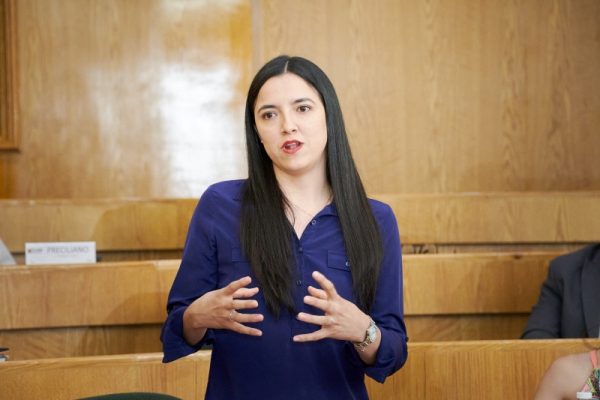 Profesional en charla